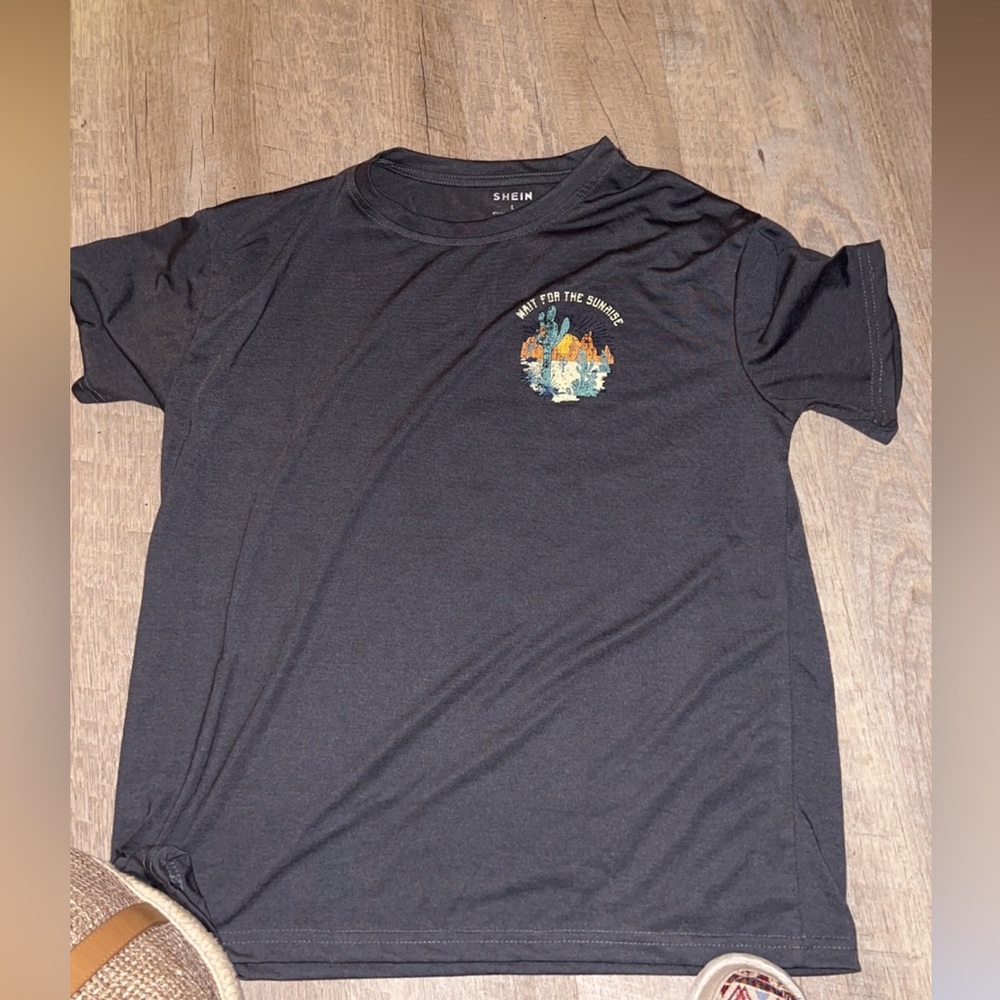 Grey wait for the sunshine t-shirt
